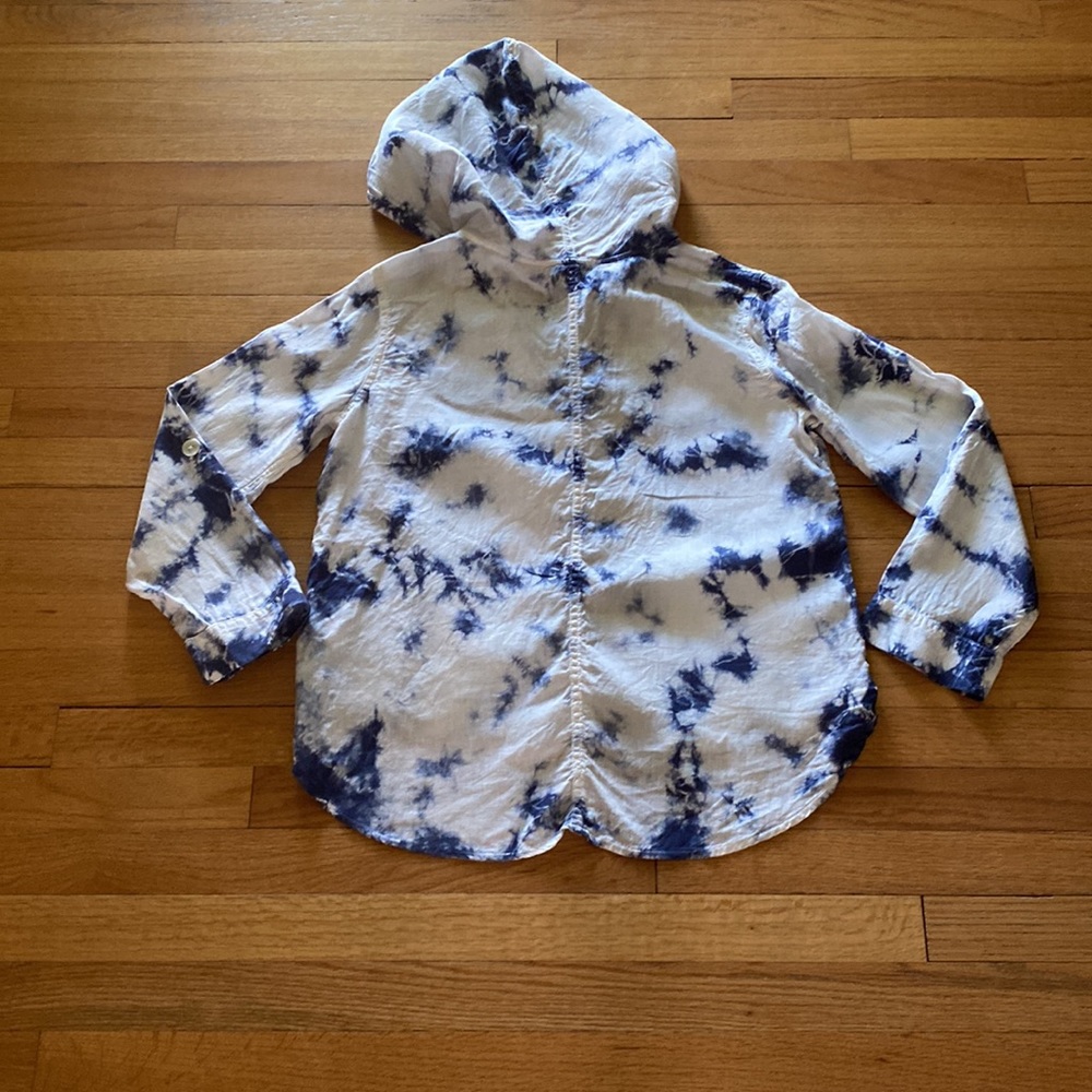 Rachel Zoe beach linen tie dye hooded button down - Picture 6 of 6